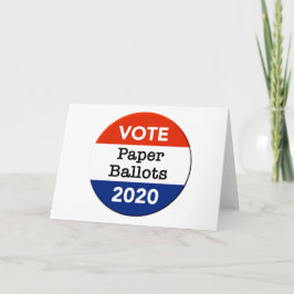 Cartão Votação em Boletins 2020 Eleição Presidencial