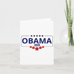 Cartão Votação Obama 2028 Retro Obama Presidente 2028 Oba