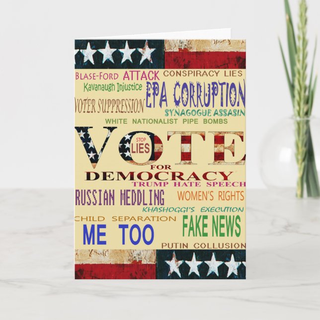 Cartão Votação pela Democracia (Frente)