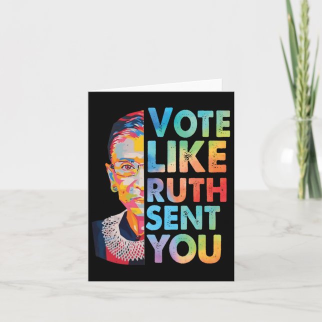 Cartão Votar Como Ruth Enviou Seu Vinheta (Frente)