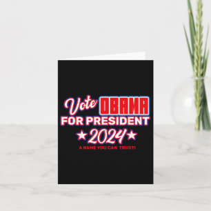 Cartão Votar Obama Para O Presidente 2024 - Michelle Obam