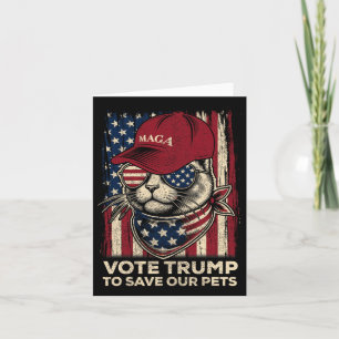 Cartão Vote Trump Para Salvar O Nosso Pets 2024 American