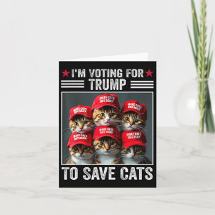 Cartão Voto para Trump para salvar Cats Trump 2024 Eleito