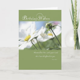 Cartão Votos de Aniversário, Flores, Religiosos