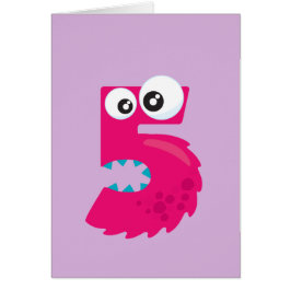Cartão Vou fazer 5 anos! Escolha sua própria cor e adicio