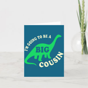 Cartão Vou Ficar Grande Primo Dinossauro Criança
