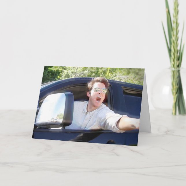 Cartão "Vou Roubar Sua Coisa De Aniversário" (Frente)