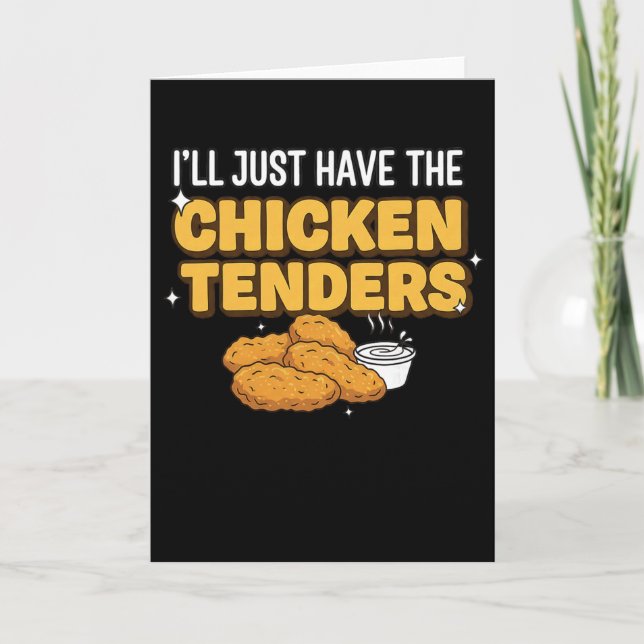 Cartão Vou Só Ter Comida Comedor Esquisito de Frango (Frente)