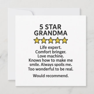 Cartão Vovó 5 Estrelas