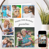 Vovó 6 Foto Colagem Qualquer Idade Grande Feliz An