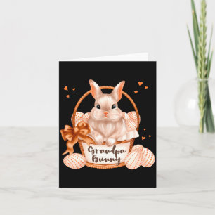 Cartão Vovô Bunny Cute Pastel Correspondência Família Pás