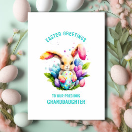 Cartão Vovó de pintura de coelho da Páscoa Saudação da ne