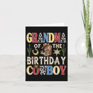 Cartão Vovó Do Aniversário Cowboy Rodeo Ocidental
