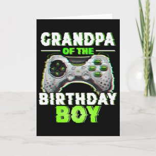 Cartão Vovô Do Aniversário Gamer De Vídeo Que Corresponde