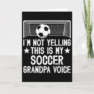Cartão Vovô do Futebol Voz Vovô De Um Jogador De Futebol 