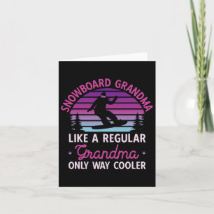 Cartão Vovó do Snowboard dos anos 90 e 80 Snowboard