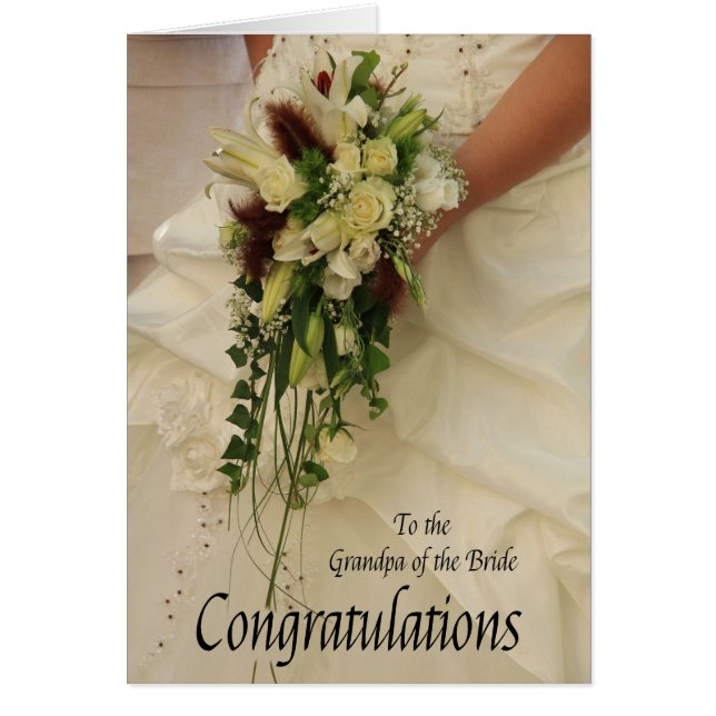 Cartão vovô dos parabéns da noiva (Frente)