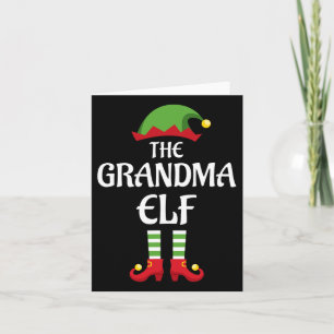 Cartão Vovó Elf Família Matando Natal