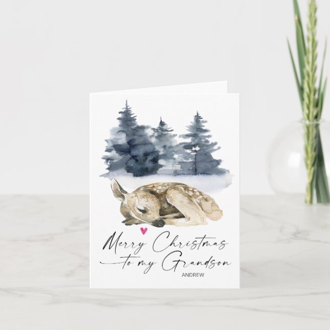 Cartão Vovô Feliz de Natal dos Avós (Frente)