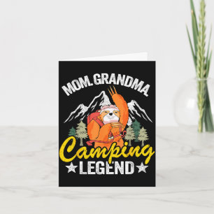 Cartão Vovó mãe lenda de acampamento rv camper preguiça m