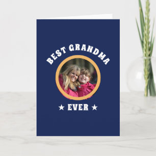 Cartão Vovó Mais Querida Personalizada com Foto da Famíli