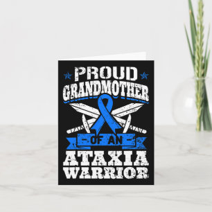Cartão Vovó Orgulhosa De Um Guerreiro Ataxia Blue Awaren