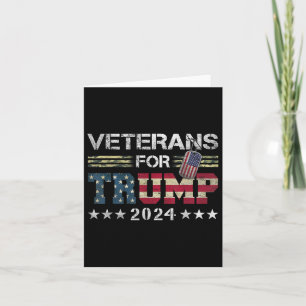Cartão Vovô pai Veteranos Para Trump 2024 American Flag