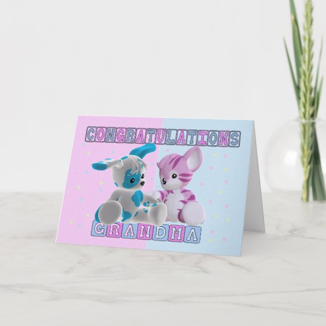 Cartão Vovó para Gêmeos Parabéns (Frente)