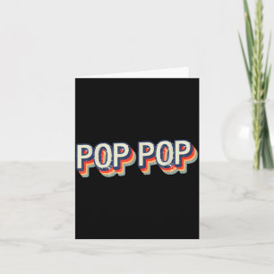 Cartão Vovô pop-pop estilo clássico retrô vintage