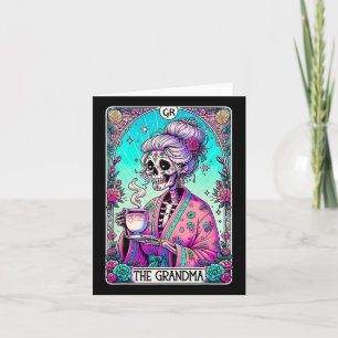 Cartão Vovó Tarot Card Skeleton Dia de as mães Witch