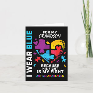 Cartão Vovô Vovô, Visto Azul Para Meu Avô Autismo