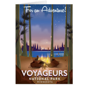 Cartão Voyageurs National Park poster de viagens Minnesot