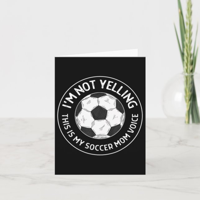Cartão Voz de Mãe de Futebol Presente Engraçado Para o Di (Frente)