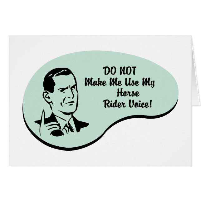 Cartão Voz do cavaleiro do cavalo (Frente Horizontal)