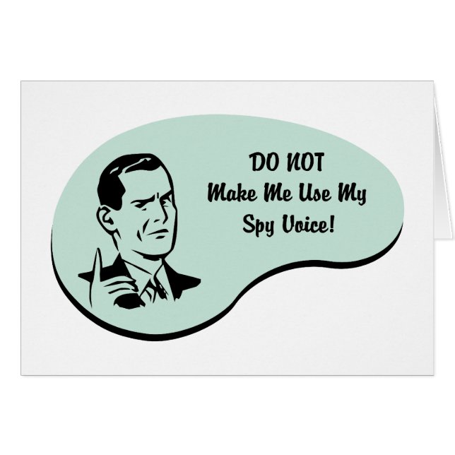Cartão Voz do espião (Frente Horizontal)