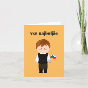 Cartão Vse najboljše, feliz aniversário da Eslovênia