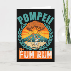 Cartão Vulcão Engraçado Pompeii Corrida Divertida Geograf