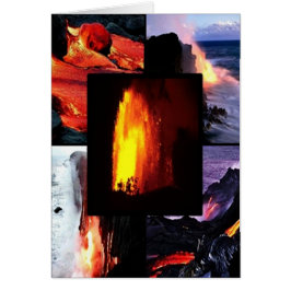 Cartão vulcão Lava havaiano