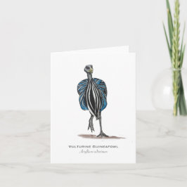 Cartão Vulturine Guineafowl Folheto