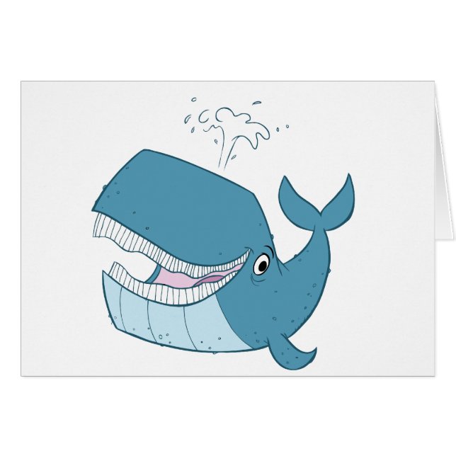 Cartão W é para a baleia (Frente Horizontal)