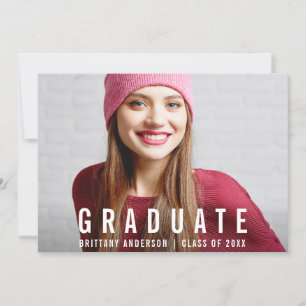 Cartão W para Anúncio de Foto de Graduação Moderna