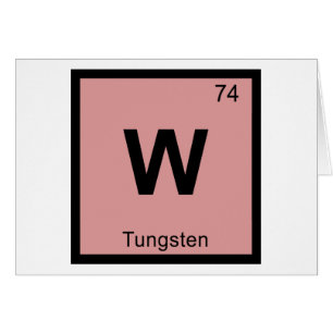 Cartão W - Química do Tungstênio Símbolo da Tabela Periód