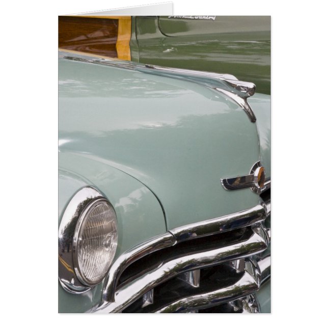 Cartão WA, Seattle, carro americano clássico. 3 (Frente)