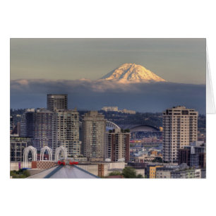 Cartão WA, Seattle, Monte Rainier do Parque Kerry