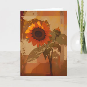 Cartão Wabi Sabi Sunflower