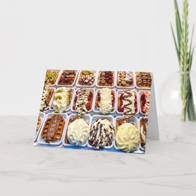 Cartão waffle belga (Frente)