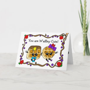 Cartão Waffle Sedutor Pun Eu Te Amo