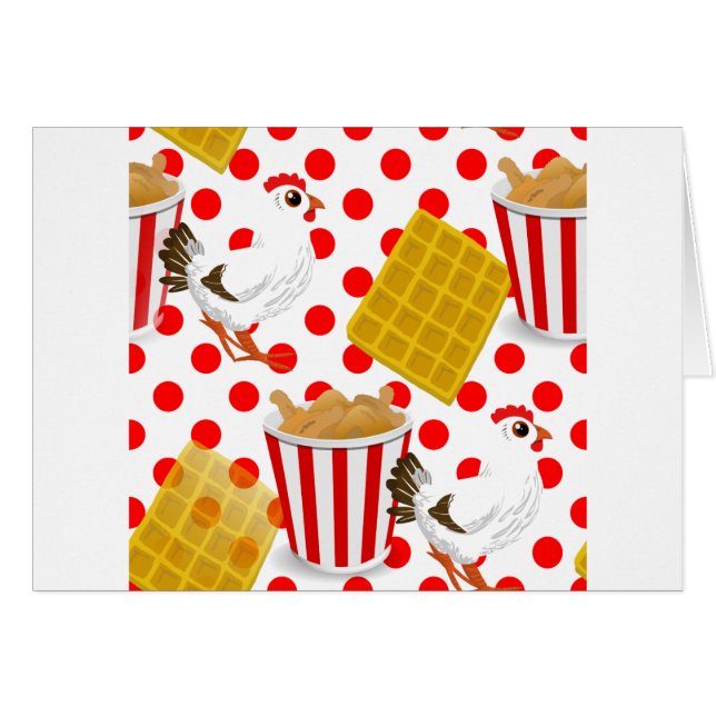Cartão waffles de frango (Frente Horizontal)