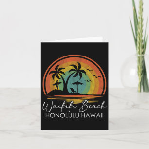 Cartão Waikiki Beach Honolulu Hawaii Summer Vacp Trop