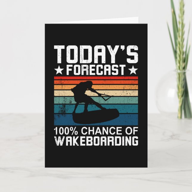 Cartão Wakeboard and Wakeboarding Forecast (Frente)